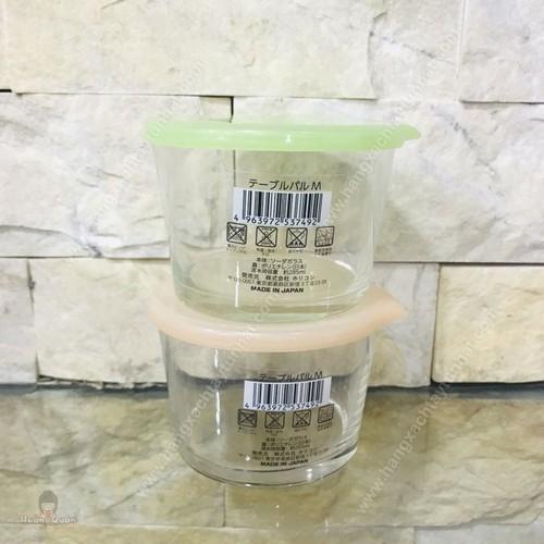 Hộp thủy tinh tròn đựng thực phẩm có nắp đậy 250ml sản xuất tại Nhật Bản