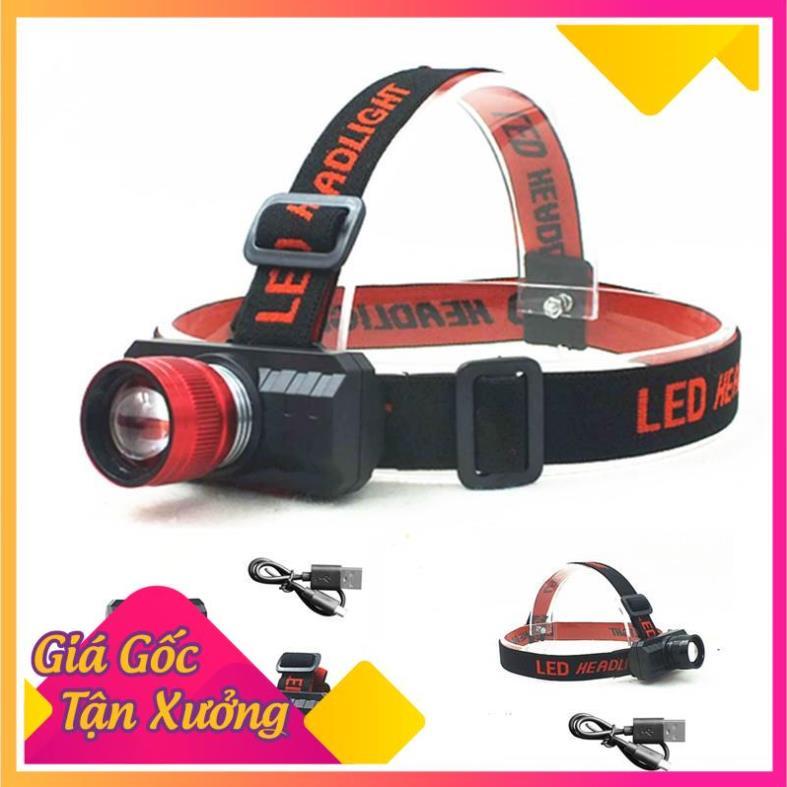 Đèn Đội Đầu Headlamp Zoom 3 Chế Độ Sáng Dùng Pin Sạc 1 Bóng  TP'S