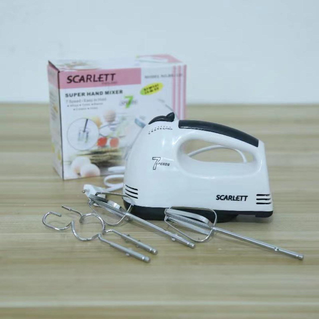 Máy Đánh Trứng Cầm Tay Scarlett 180W - 7 Cấp Độ