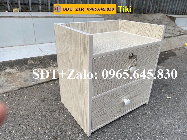 Tủ, Kệ Đầu Giường Nhựa Đài Loan Cao 45,5cm Ngang 40 Sâu 32,5cm Màu Gỗ Sồi 948