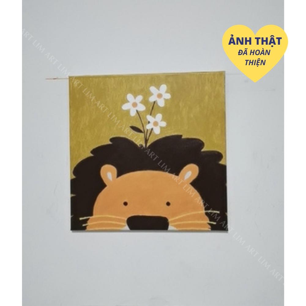 Tranh số hoá có khung động vật size 20x20 - Tranh tô màu cho bé