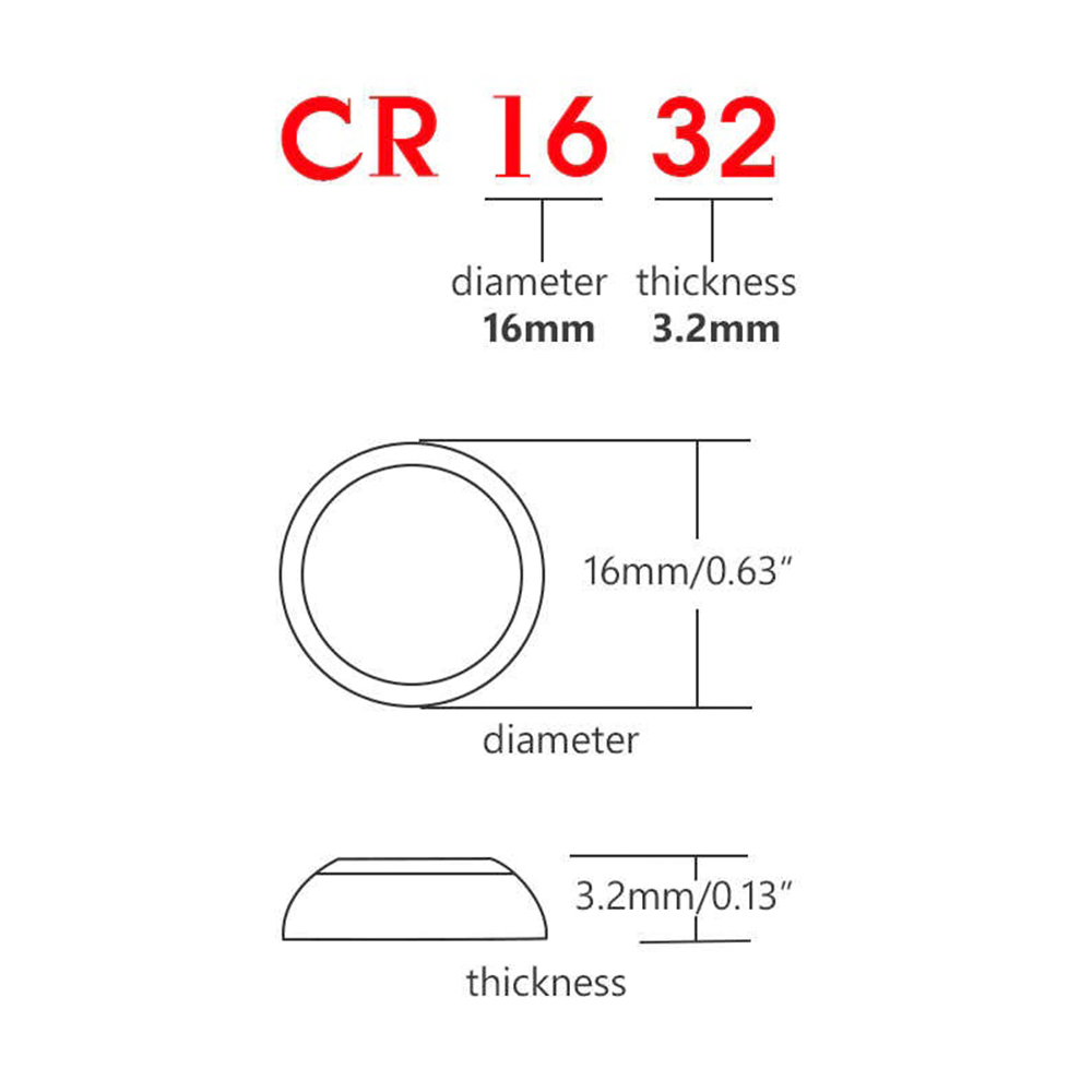 Vỉ 5 Viên Pin CR1632 Panasonic Lithium 3 V - Hàng Chính Hãng