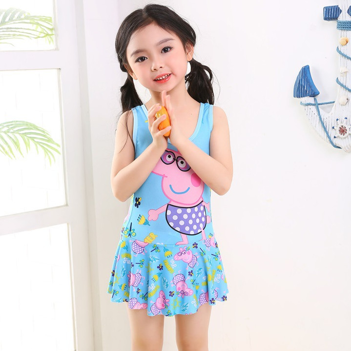 Đồ Bơi Hoạt Hình Họa Tiết Heo Hồng BB016 MayHomes Đồ Bơi Bé Gái Cute Kiểu Váy