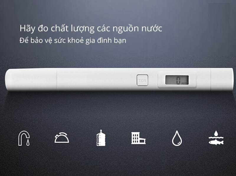 Bút thử nước TDS Sothing Xiaomi, Kiểm tra độ sạch của nước, độ chính xác cao