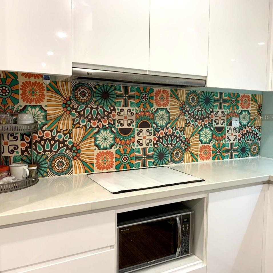 Decal dán bếp, nhà tắm dán tường chống nước India