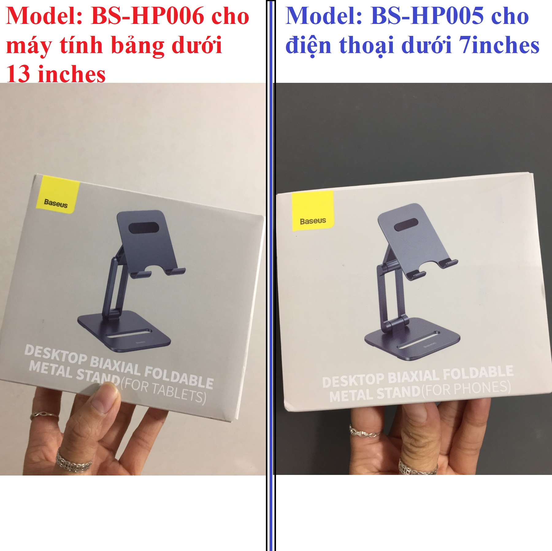 Giá đỡ điện thoại máy tính bảng hợp kim nhôm để bàn dạng xếp Baseus Biaxial Foldable Metal Stand _  Hàng chính hãng