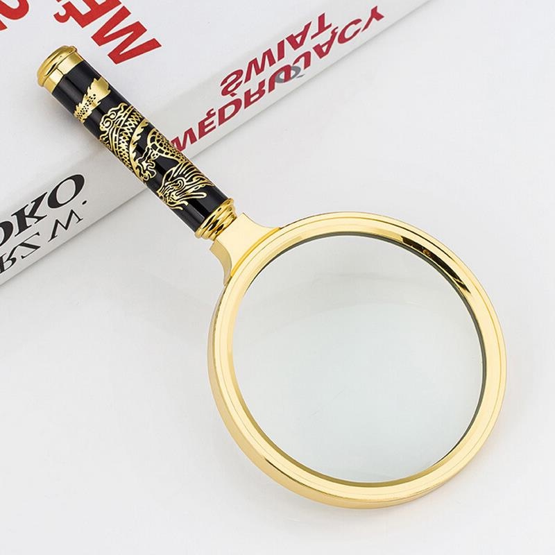 Kính lúp 5X đọc sách báo, soi mẫu vật chuyên dụng hình ảnh sắc nét cao cấp - Tặng bộ 6 con bướm dạ quang phát sáng