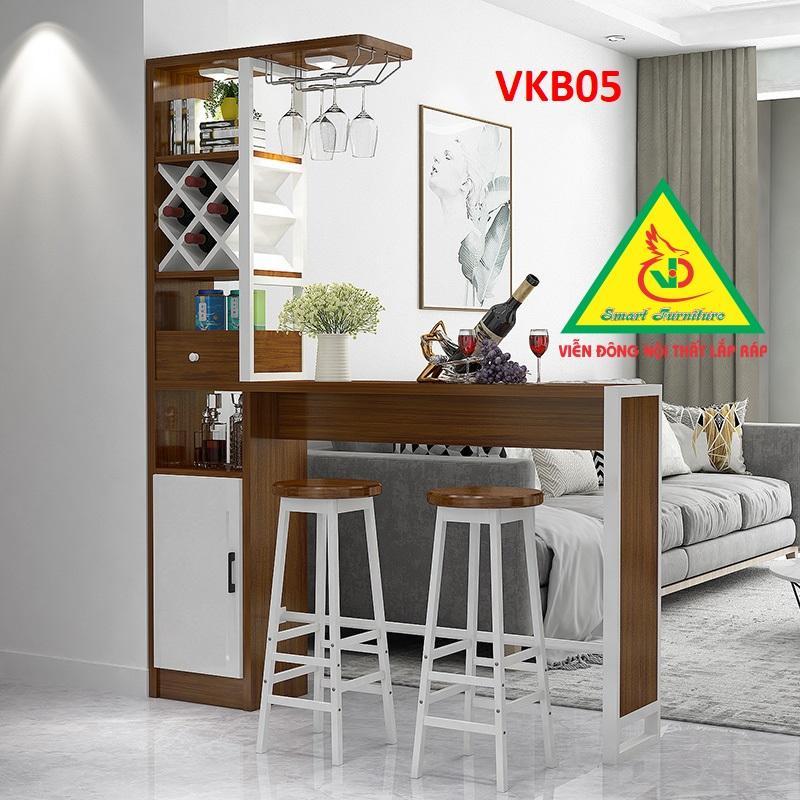 Quầy bar mini kết hợp tủ rượu VKB05 - Nội thất lắp ráp Viendong Adv