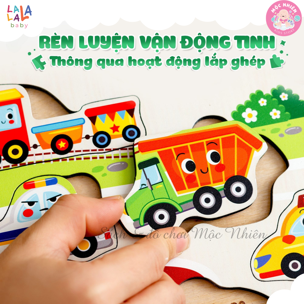 Bảng Núm Ghép Hình Gỗ Song Ngữ Lalapuzzle Chữ Cái Động Vật Rau Củ Quả Cho Bé 2 Tuổi - Lalala Baby