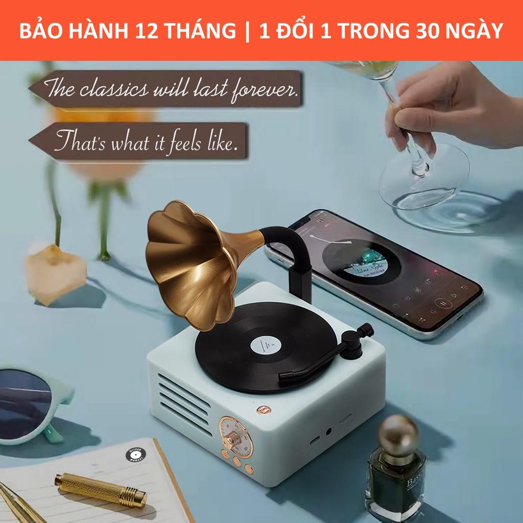 Loa Bluetooth Đĩa Than Xoay OLIVER T15 Loa Bluetooth Loa Kèn Vintage Cổ Điển Đồ Decor Phòng Ngủ Trang Trí Bàn Làm Việc Cao Cấp