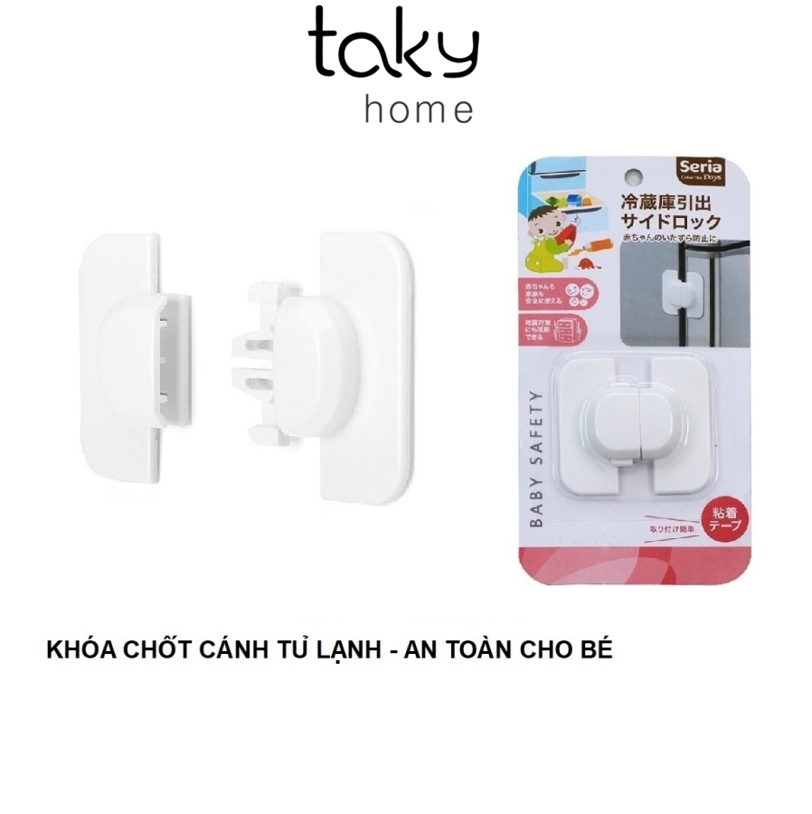 Khóa Cửa Tủ Lạnh An Toàn Cao Cấp, Chốt Cánh Tủ Lạnh Giữ An Toàn Cho Bé, Tiện Dụng Trong Gia Đình, Sử Dụng Dễ Dàng. Taky Home 3106