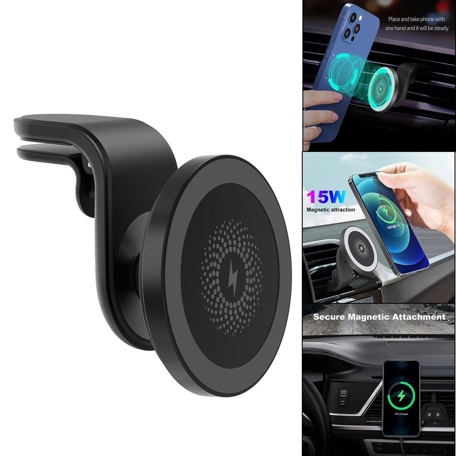 Magnetic Wireless Car Charger 15W 360° Rotation Phone Holder for for 12 12 Pro Max