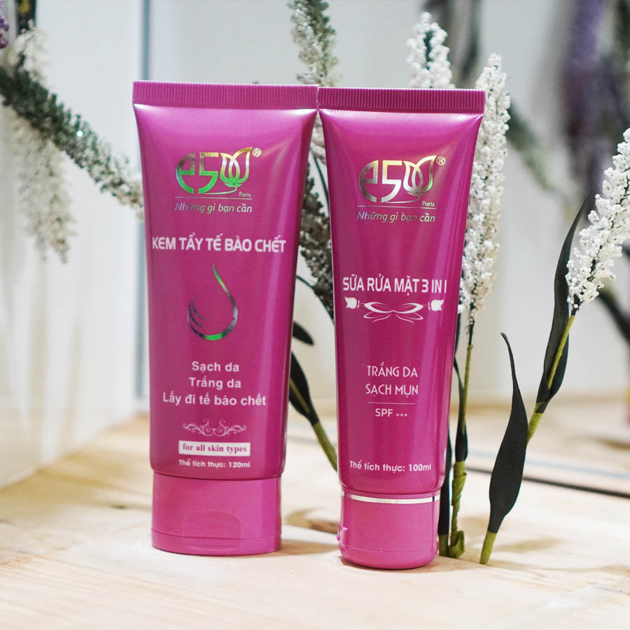 Combo Sữa Rửa Mặt & Tẩy Tế Bào Chết E5
