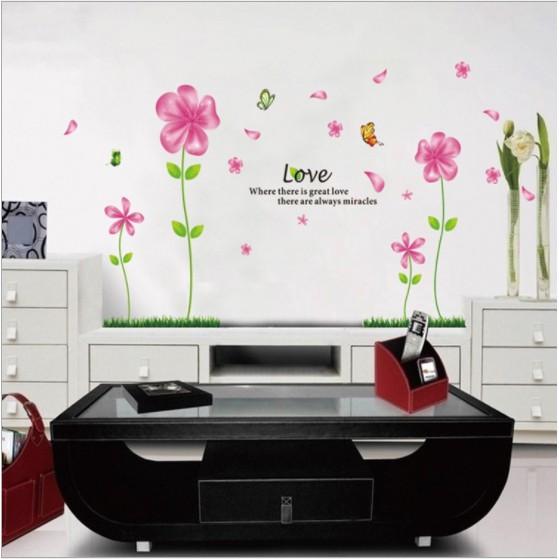 Decal trang trí tường Hoa hồng mẫu mới