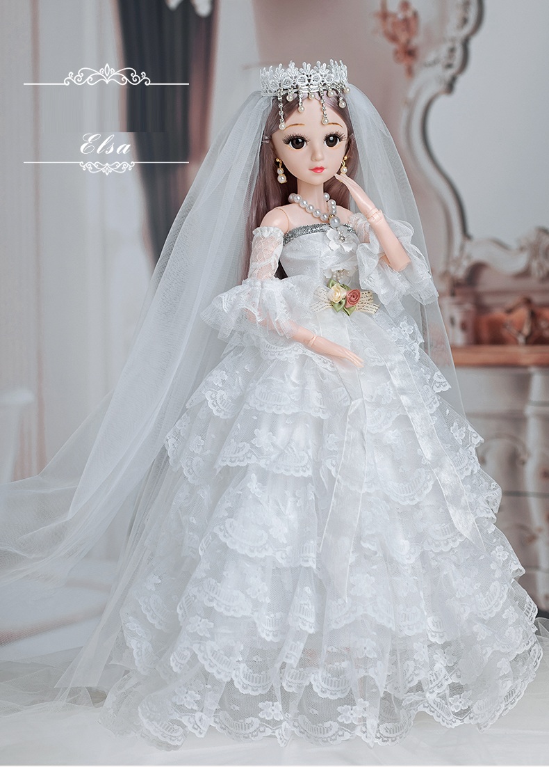 Búp bê Barbie cô dâu 60 cm đồ chơi-Hộp quà sang trọng cho bé