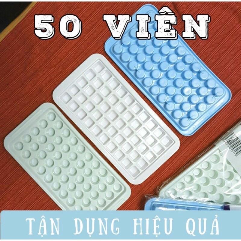 Khay đá, vỉ đá 50 viên tròn nhựa Việt Nhật