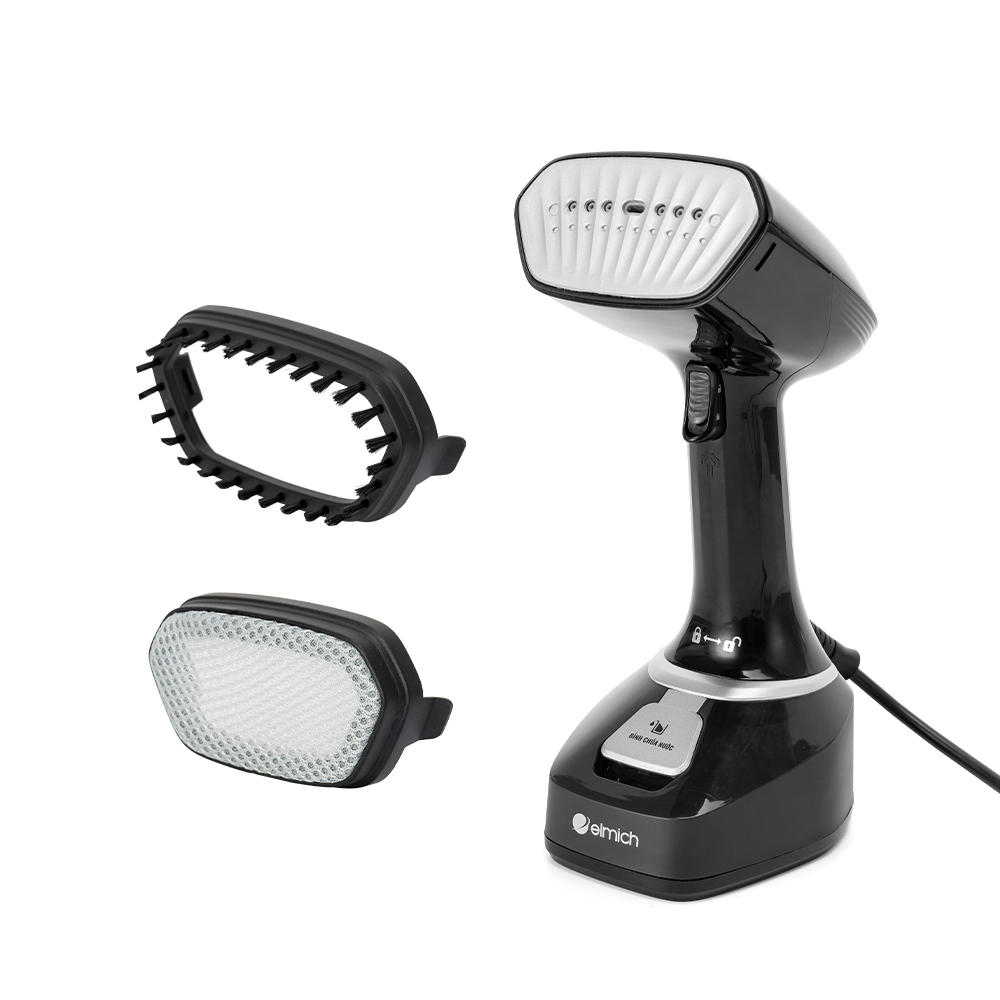Bàn Ủi Hơi Nước Cầm Tay Elmich SIE9161 370ml 1700W, Hàng Chính Hãng, Kèm 2 Đầu Chải - JoyMall