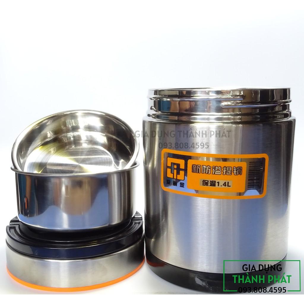 CAMEN GIỮ NHIỆT 3 NGĂN VIỀN CAM 1400ML - 1900ML