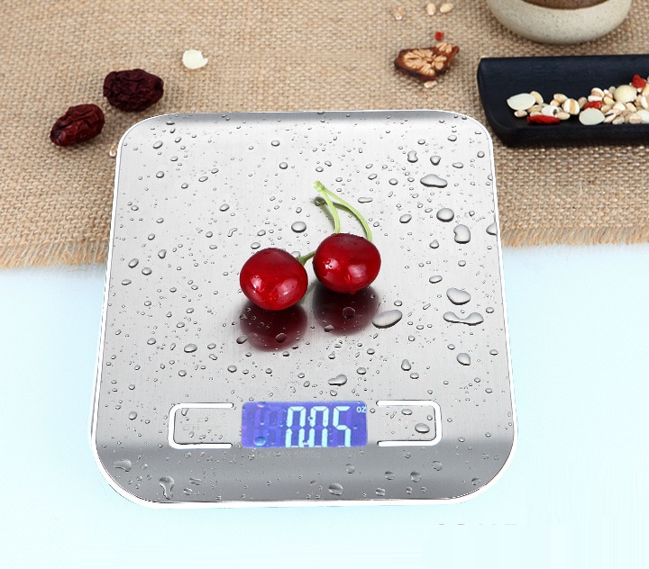 Cân điện tử nhà bếp phím cảm ứng cao cấp, độ chính xác cao 5kg, 10kg thiết kế sang trọng M12