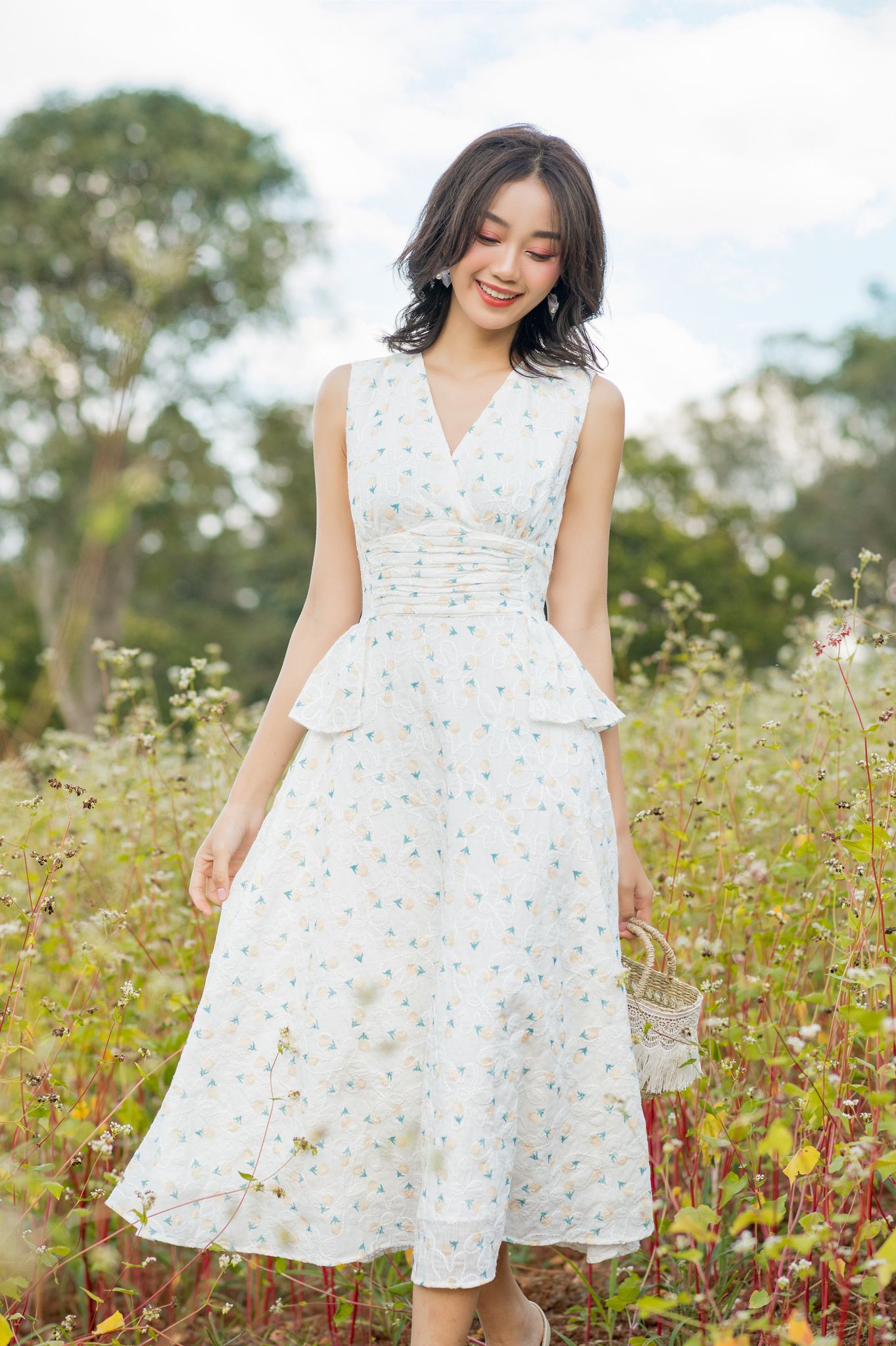 OLV - Đầm Diagonal Ruffle Dress