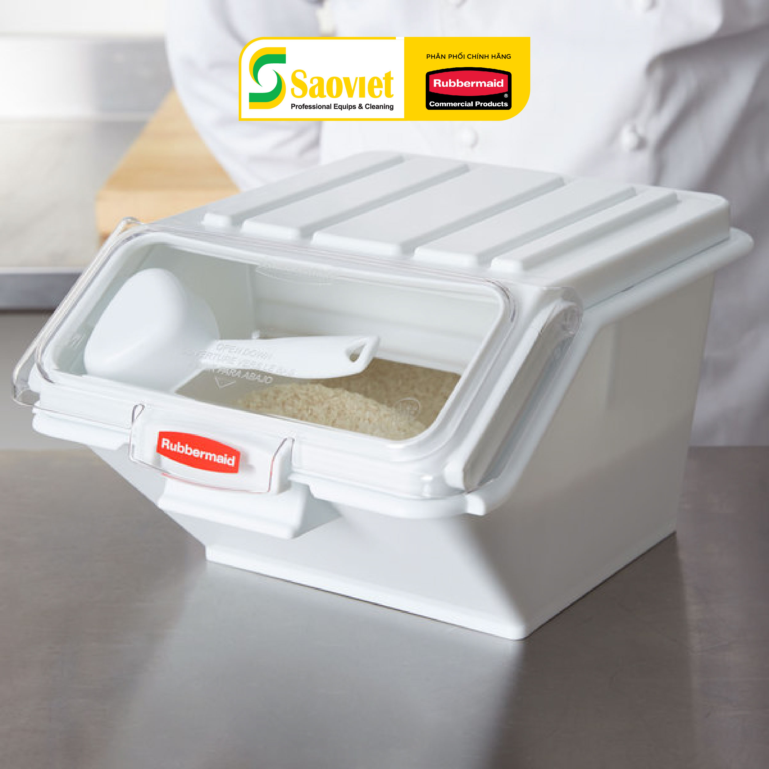 Thùng Nhựa Đựng Đồ Kèm Muỗng Rubbermaid (Chính Hãng) - SKU: FG9G5700/5800/6000 | SAOVIETCO