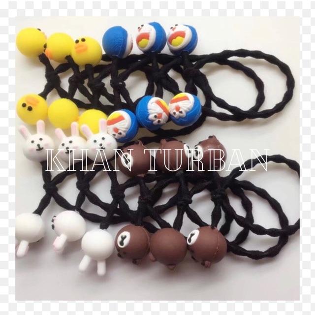 Cột tóc cho bé - cột tóc doremon