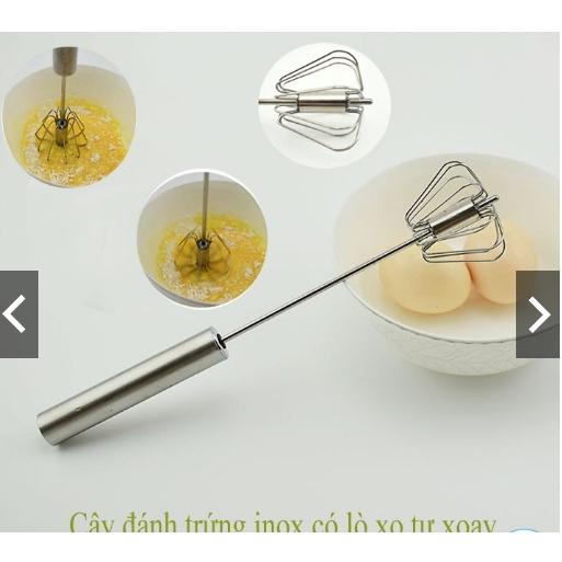Combo 10 cây Đánh Trứng Inox Có Trục Xoay Tự Động Nhỏ Gọn Tiện Dụng