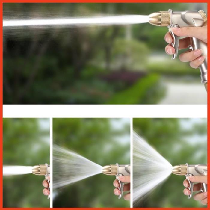 Bộ dây vòi xịt nước rửa xe,tưới cây .tăng áp 3 lần,loại 3m,5m 206701 đầu đồng,cút,nối nhựa đen+ tặng mở chai
