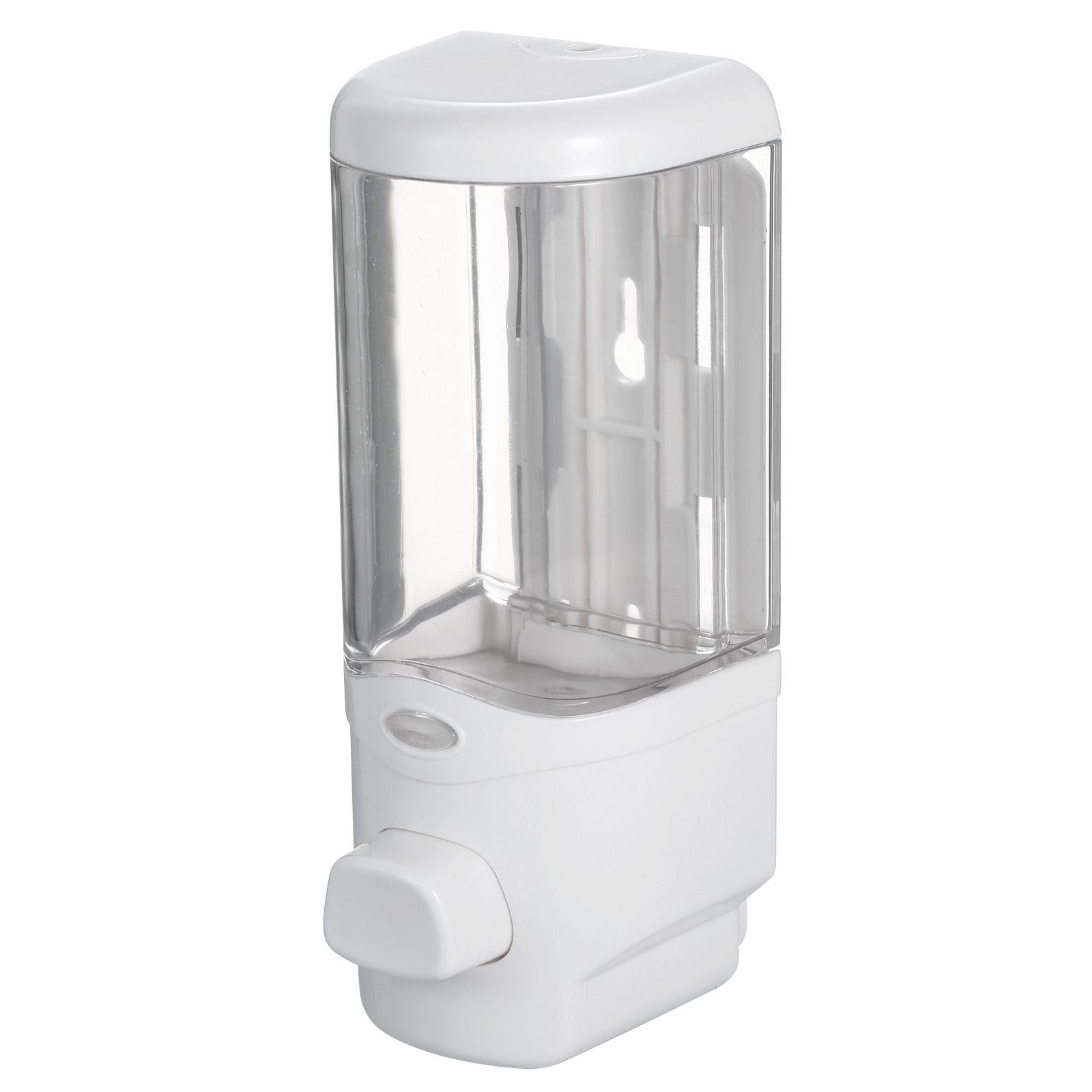300mL Manual Soap Dispenser Wall Mounted Dish Liquid Lotion Gel Shampoo Chamber Dispenser for Bathroom Kitchen Home