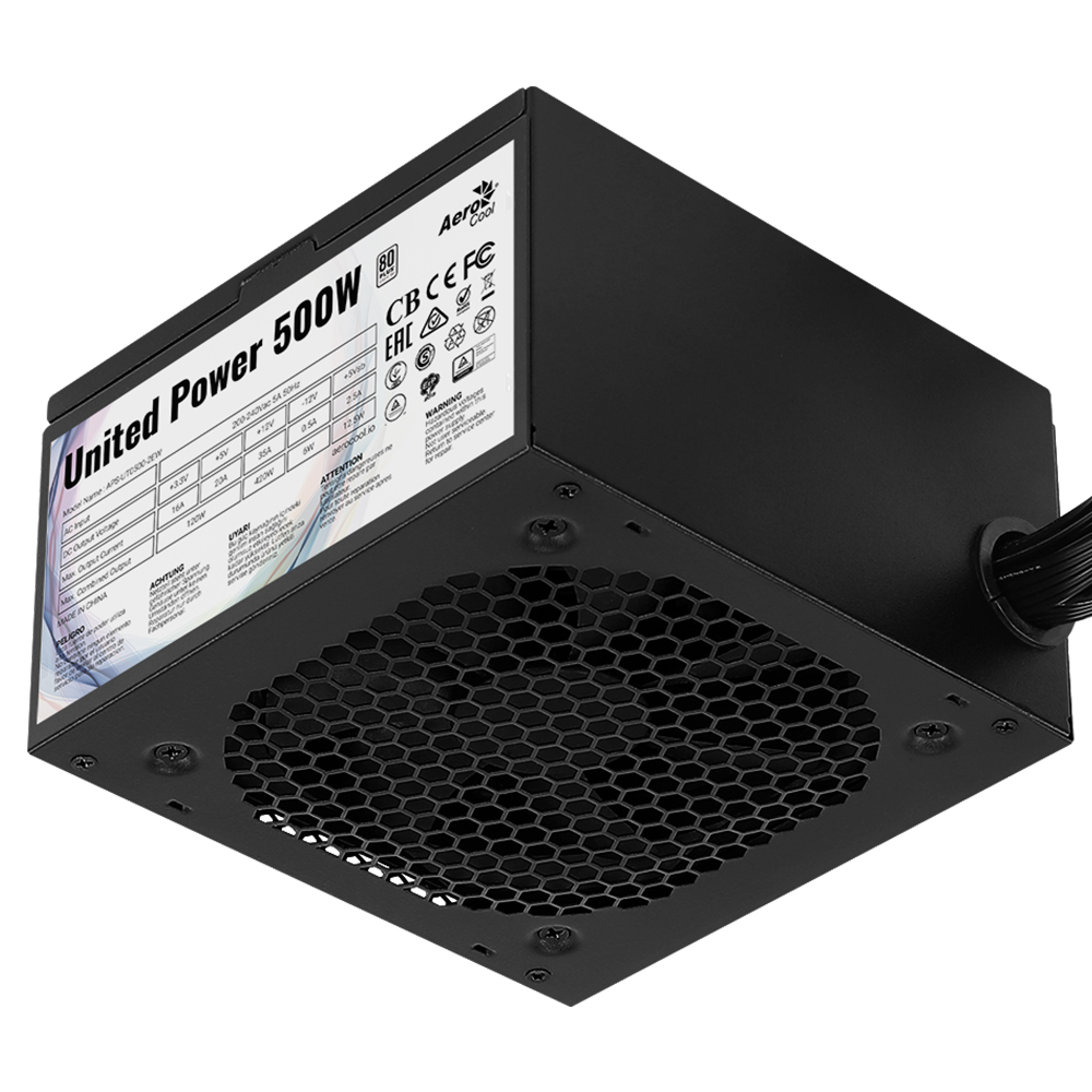 NGUỒN AEROCOOL UNITED POWER 500W 80Plus Certified - Hàng Chính Hãng