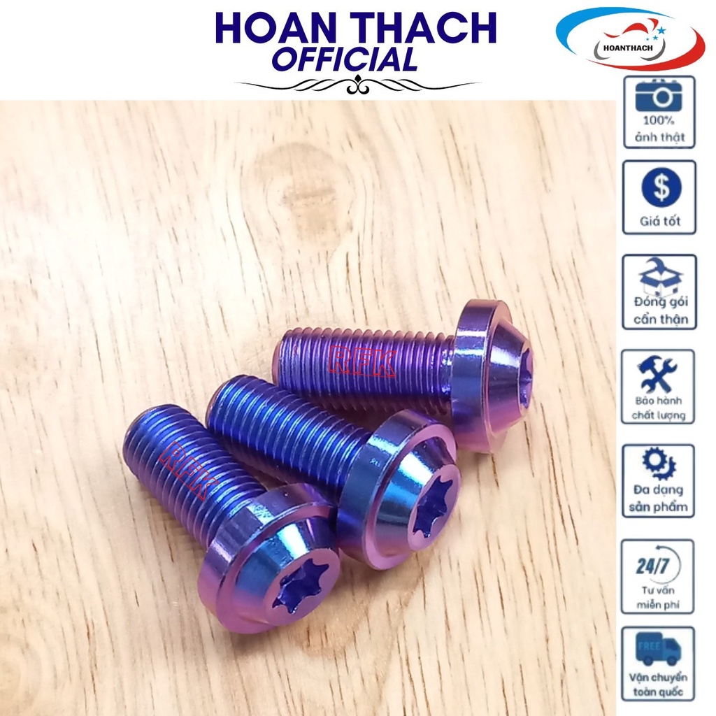 Ốc Gr5 10L20 Đầu Dù Xanh Tím dùng cho nhiều dòng xe máy SP016454 (giá 1 con)