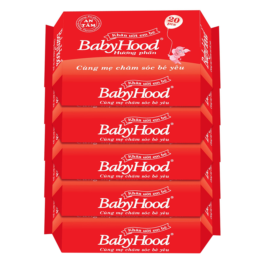 Khăn Ướt Em Bé Babyhood Hương Phấn