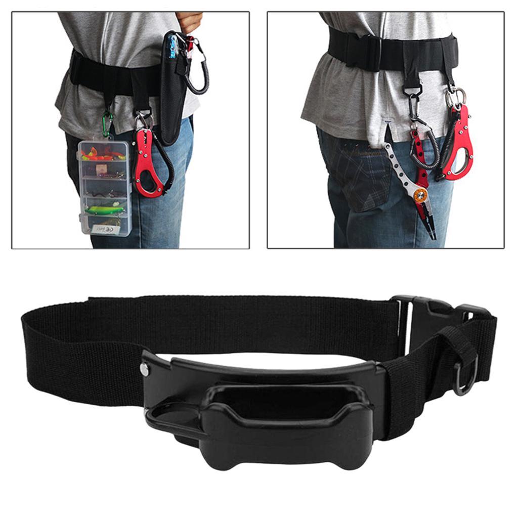 Waist Pole Holder Equipment with Hook Fishing Rod Holder Belt for Father