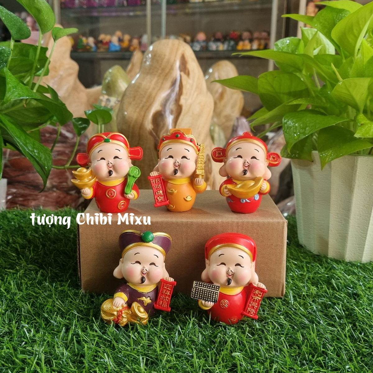 Bộ 05 tượng Ngũ Tài 7cm cao cấp