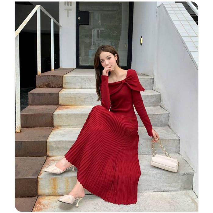 ĐẦM XOÈ LEN CHÂN VÁY DẬP LY CAO CẤP