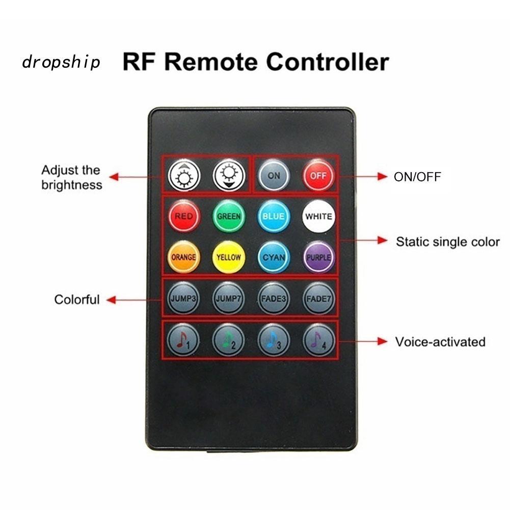 Đèn LED Dây RGB Không Dây Điều Khiển Âm Thanh Cho Xe Hơi