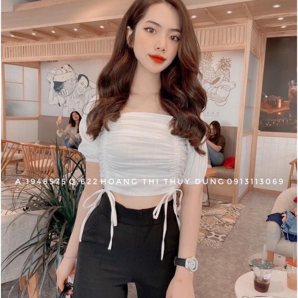Áo rút dây 2 bên tay ngắn
