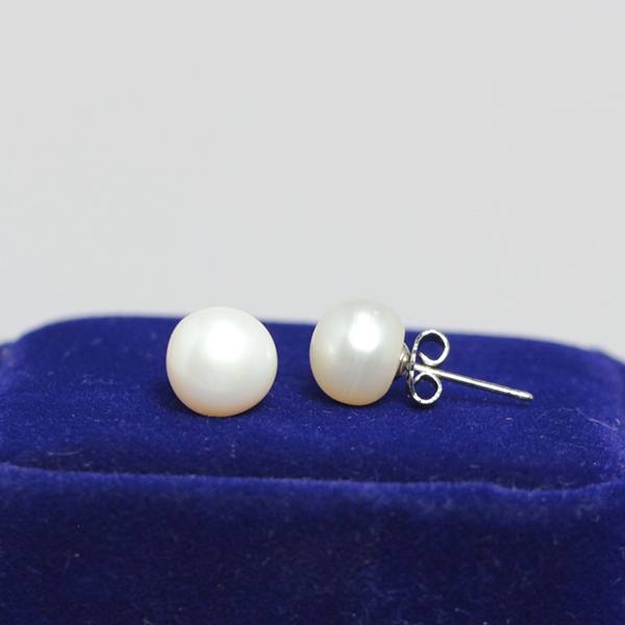 Bông Tai Ngọc Trai Thiên Nhiên - Kiểu Nụ Tròn Đơn - Trang Sức Cô Tấm - SIMPLE PEARL - CTJ0001