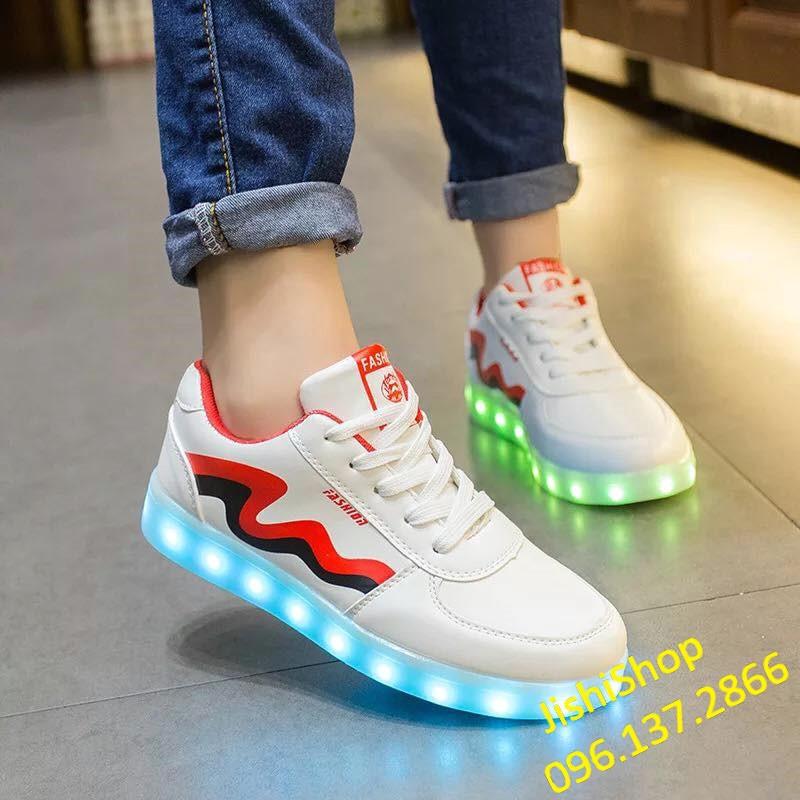 LS ĐỎ - Giày phát sáng đèn led cao cấp dùng cho học sinh - TẶNG dây giầy 7 màu mã số sku VR8892