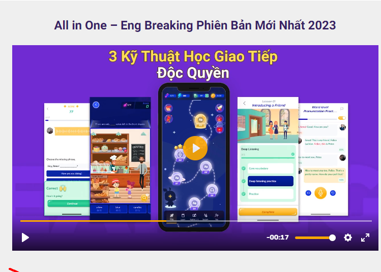 Phần Mềm Tiếng Anh Engbreaking 1 Tháng - 10 Phút Mỗi Ngày - Tự Tin Giao Tiếp