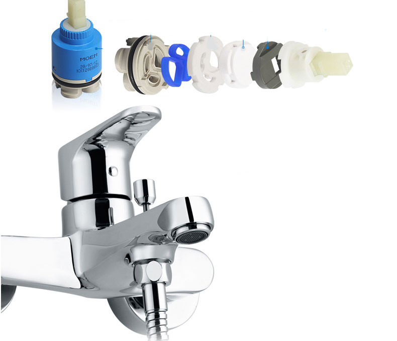 Sen tắm nóng lạnh kèm tay sen dòng Wales Moen - 10136