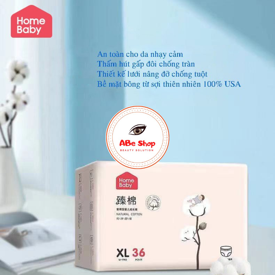 BỈM / TÃ HOME BABY NỘI ĐỊA TRUNG - SIÊU MỀM MỎNG - SIÊU NHẸ - SIÊU THẤM HÚT - SIÊU CHỐNG TRÀN ( 5 SIZE )