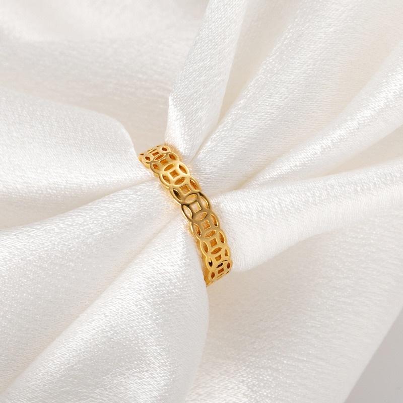 Nhẫn Nữ Titan Không Rỉ Gỉ Đen Kim Tiề.n Tài Lộc Vượng Khí Ring House