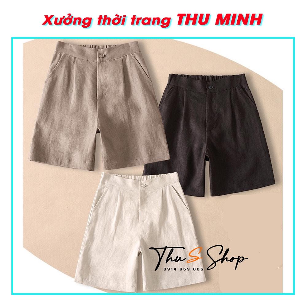 Quần Short nữ Ống Rộng cạp thun sau thời trang năng động