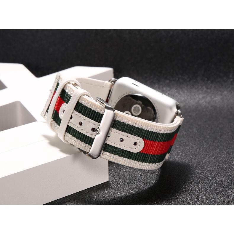 Dây đeo bằng sợi nylon dành cho đồng hồ thông minh Apple Watch Series 1 2 3 4 5 6 SE 7 38mm 40mm 42mm 44mm 41mm 45mm