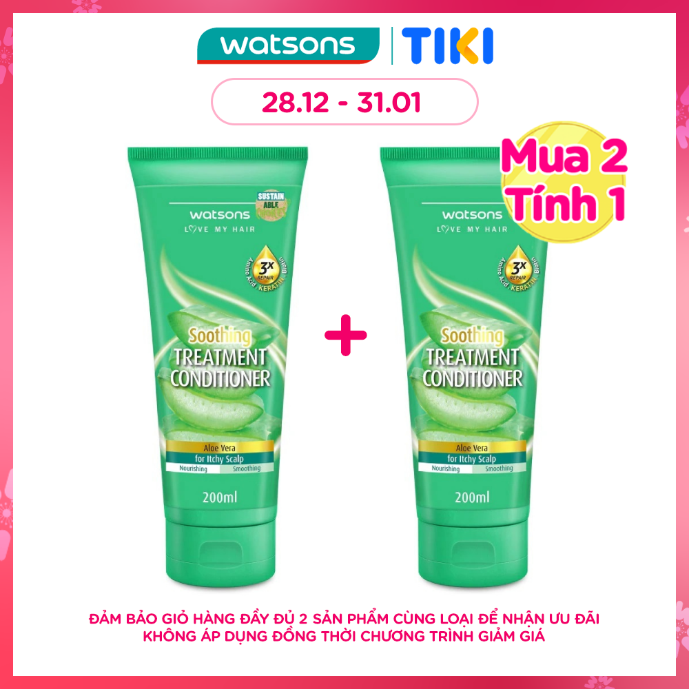 Dầu Xả Watsons Treatment Conditioner Lô Hội For Itchy Scalp 200ml