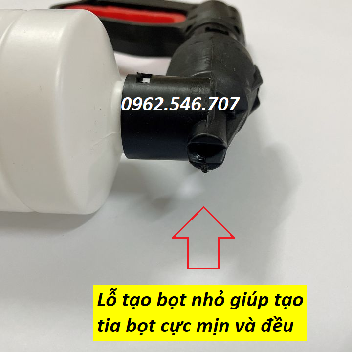 Combo Bộ súng rửa xe áp lực cao và bình xịt tạo bọt tuyết cho máy rửa xe áp lực cao ren ngoài 14mm hoặc 22mm