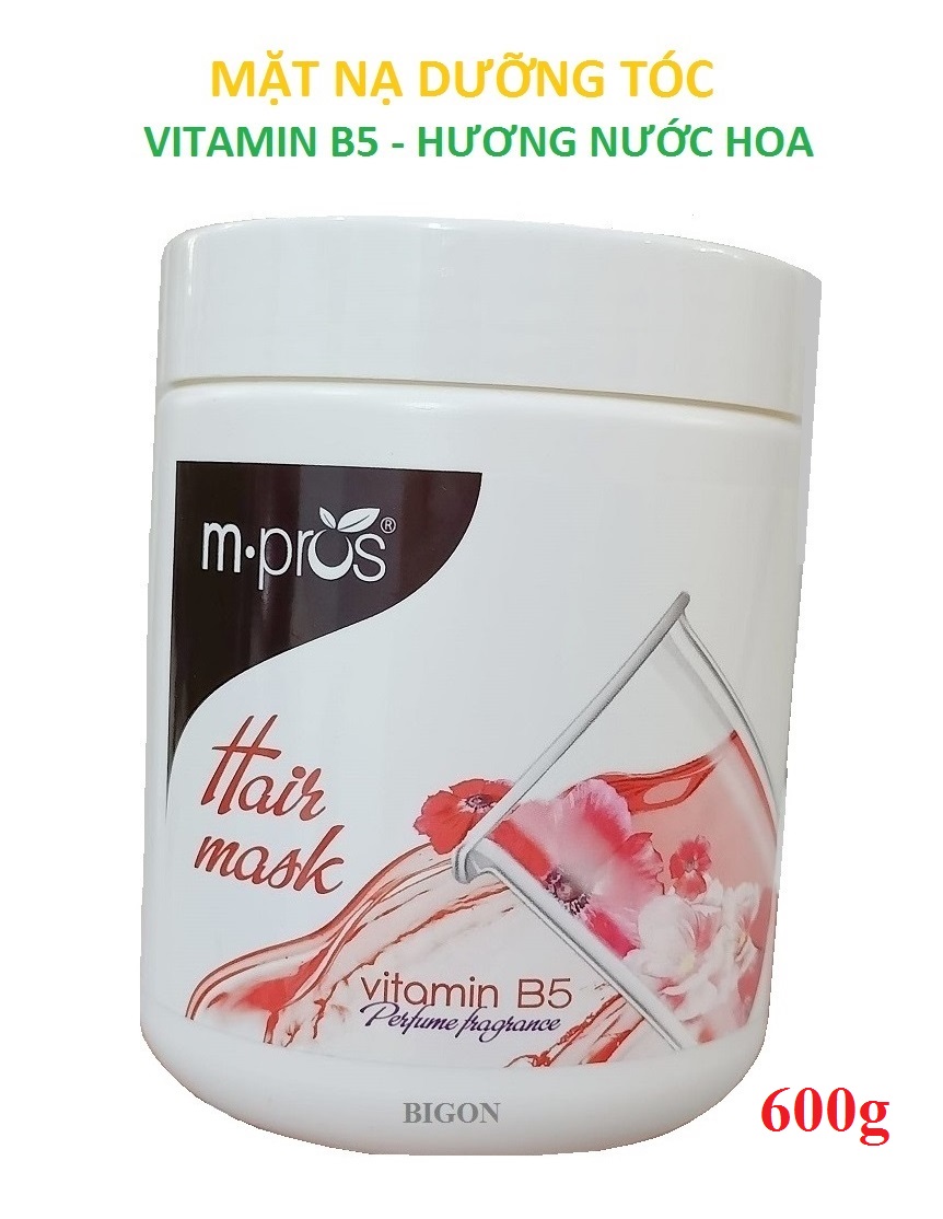 Hấp Dầu Siêu Dưỡng Hương Nước Hoa, Vitamin B5 M.Pros 600g / Mặt Nạ Dưỡng Tóc M.Pros Hair Mask Vitamin B5 600g