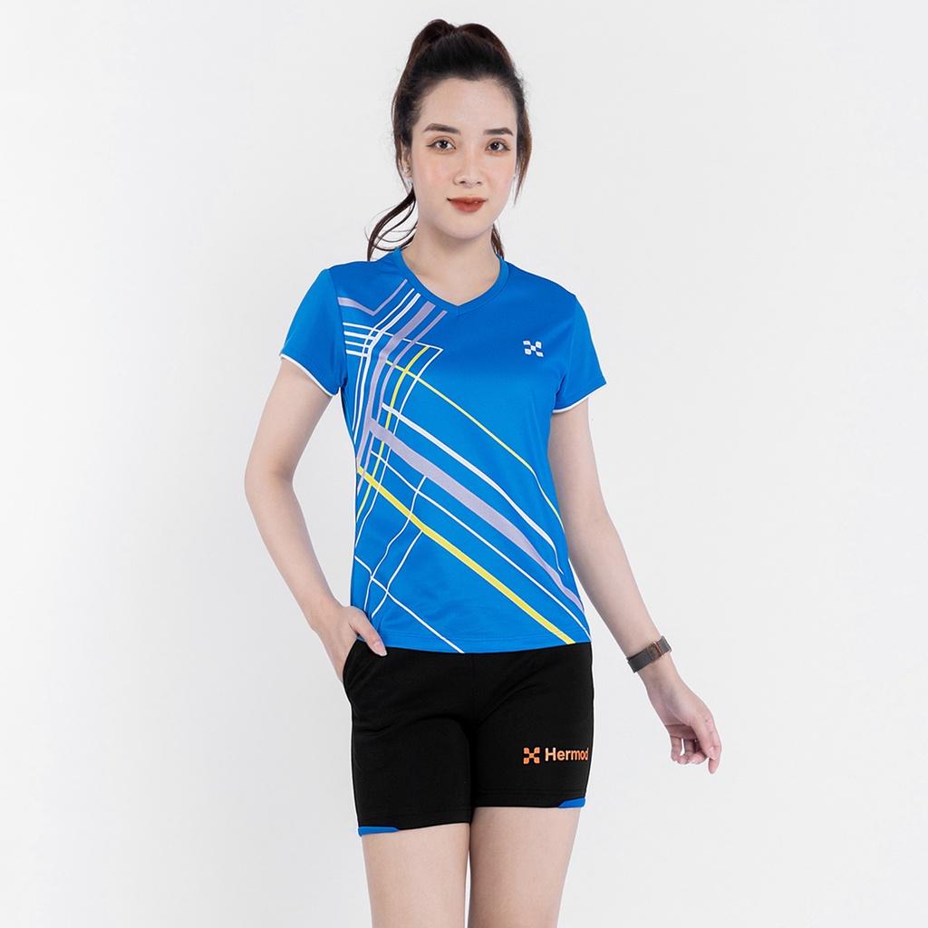 Áo Thể Thao Nữ HERMOD Tennis, Cầu Lông, Bóng Chuyền, Vải Co Dãn, Thoáng Mát, Thấm Hút B03CAM