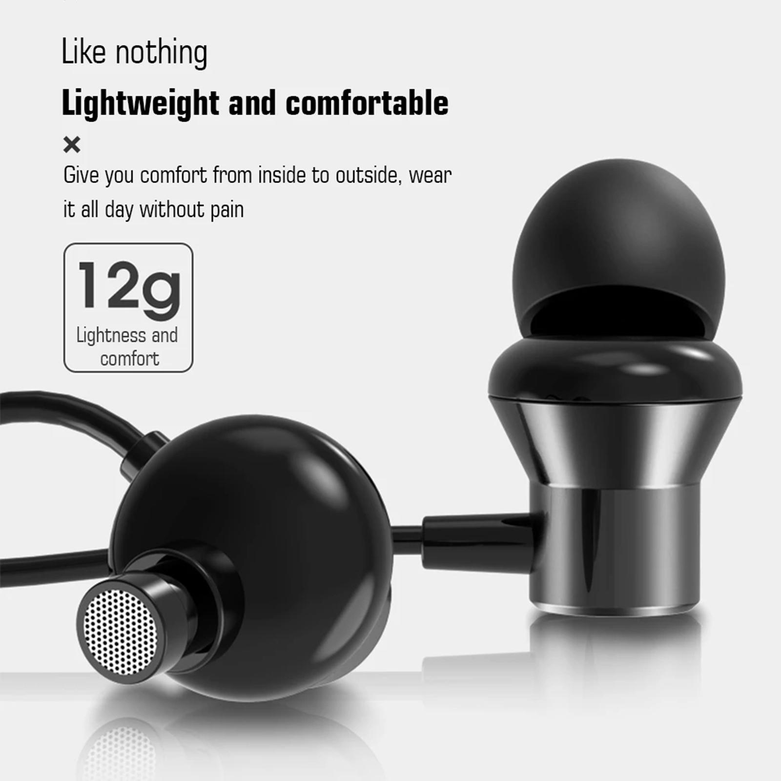 Earphones in-Ear Headphones with Microphone, Headset Stereo Sound Noise Isolating Free,3.5mm Wired Earbuds for iOS and Android Smartphones